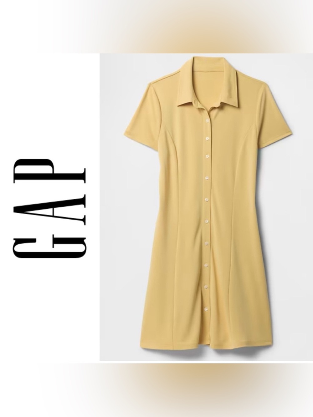 GAP Polo Dress In Yellow